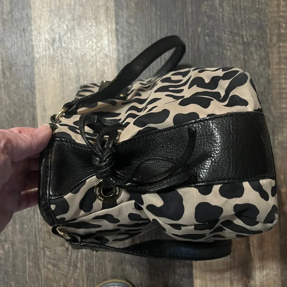 kate spade Beige and Black Leopard Print Satchel